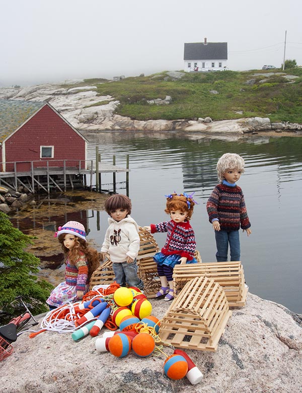 the Kids at Peggy's Cove